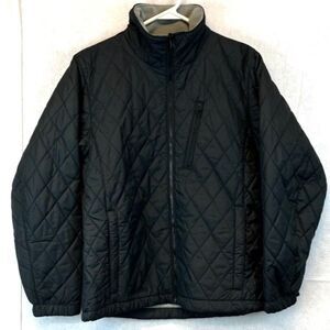 COLUMBIA Women’s Quilted Jacket Small Black Diamond-Stitch Warm Lightweight
